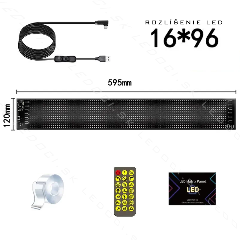 MAXI LED MATRIX Panel pre dodávku - 12 x 60 cm