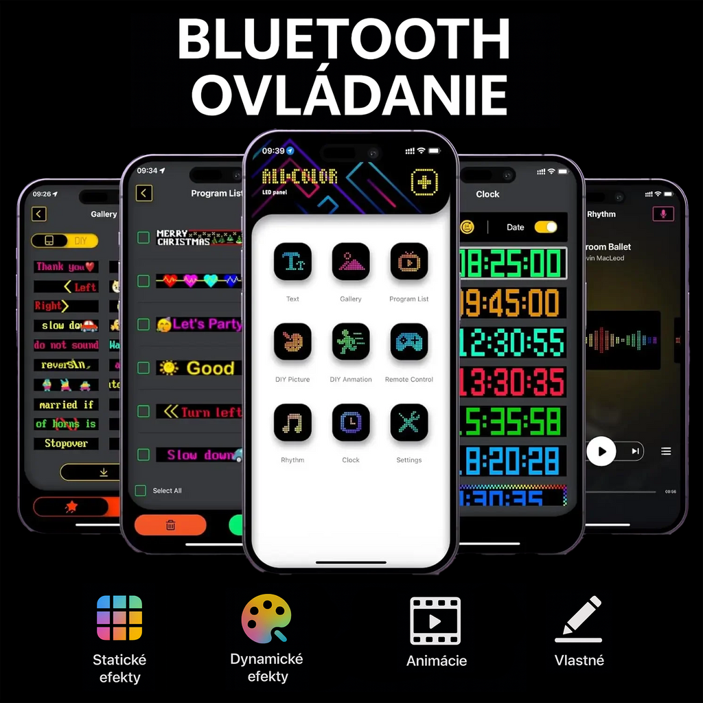 LED Matrix Panel – Programovateľný LED panel pre autá, kamióny a výklady s Bluetooth ovládaním